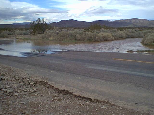 Water over the road